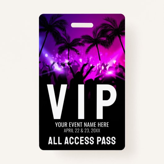 All Access Pass Event VIP Badge (Voorkant)
