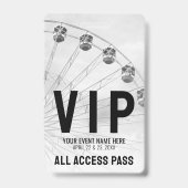 All Access Pass Festival Zwart Wit VIP Badge (Voorzijde)