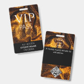 All Access Pass gouden vip evenement id badge (Voor- en achterkant)