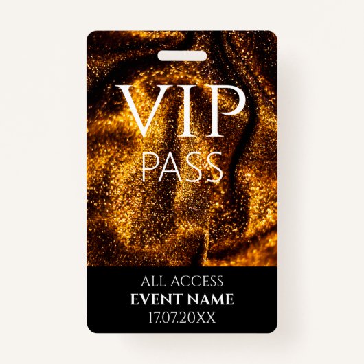 All Access Pass gouden vip event id badge (Voorkant)