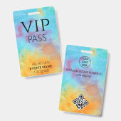 All Access Pass logo vip event id badge (Voor- en achterkant)