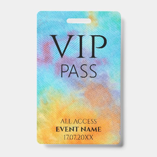 All Access Pass logo vip event id badge (Voorkant)