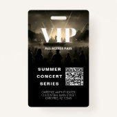 All Access Pass QR Code Concert Badge (Achterkant)