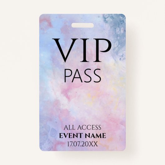 All Access Pass tekening vip event id badge (Voorkant)