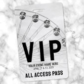 All Access Pass Zwart Wit VIP Badge