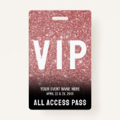All Access Pink Rose Gold VIP Badge (Voorkant)