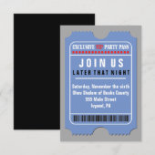 ALL ACCESS VIP PASS Bar Bat Mitzvah Party Kaart (Voorkant / Achterkant)