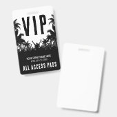 All Access Zwart Wit Evenement VIP Badge (Voor- en achterkant)