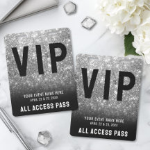 All Access Zwart Wit VIP Badge
