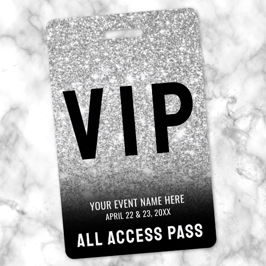 All Access Zwart Wit VIP Badge