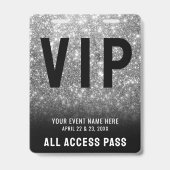 All Access Zwart Wit VIP Badge (Voorzijde)