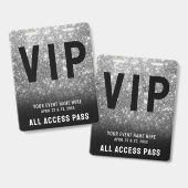 All Access Zwart Wit VIP Badge (Voor- en achterkant)