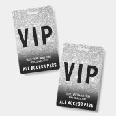 All Access Zwart Wit VIP Badge (Voor- en achterkant)