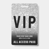 All Access Zwart Wit VIP Badge (Voorzijde)