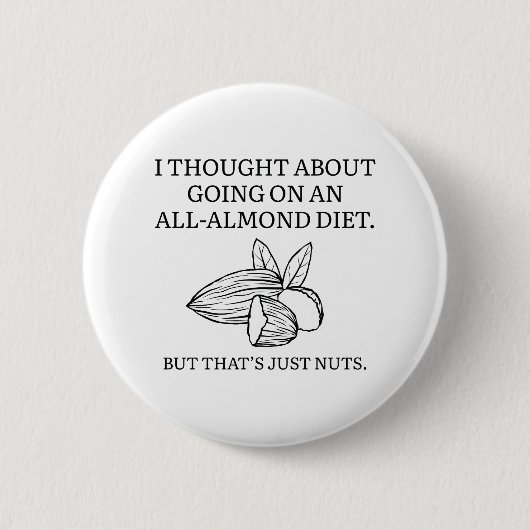 All-Almond Diet Ronde Button 5,7 Cm (Voorkant)