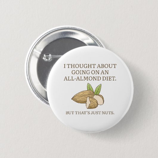 All-Almond Diet Ronde Button 5,7 Cm (Voorkant /achterkant)
