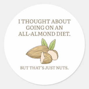 All-Almond Diet Ronde Sticker