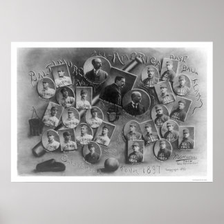 All America Baseball Tour 1897 Poster