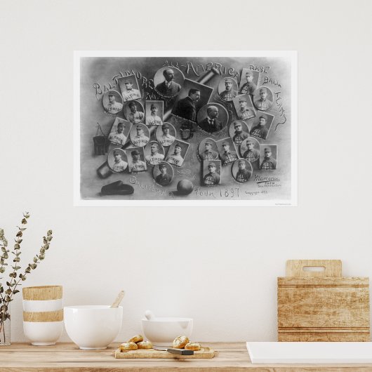 All America Baseball Tour 1897 Poster (Keuken)