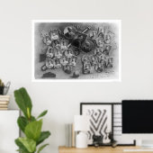 All America Baseball Tour 1897 Poster (Thuiskantoor)