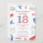 All-American 18th Birthday Party, 4th Juli Partij Kaart (Voorkant)