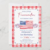 All American 1st Birthday Invitation Kaart (Voorkant)