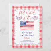 All American 2nd Birthday Invitation Kaart (Voorkant)