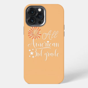 All American 3e klas vlag harten leraar 4e juli iPhone 13 Pro Max Hoesje