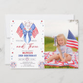 All American 3e verjaardagsfoto uitnodiging voor m (Voorkant)