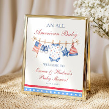 All American 4th of July Baby Shower Welkom