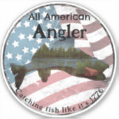 All American Angler  Sticker (Voorkant)