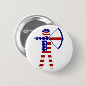 All-American Archer / Boogschieten Ronde Button 5,7 Cm (Voorkant /achterkant)