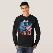 All American Auntie Sunglasses 4th of July Family  T-shirt (Voorkant volledig)