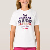 All American Babe Patriottisch 4 juli T-shirt (Voorkant)