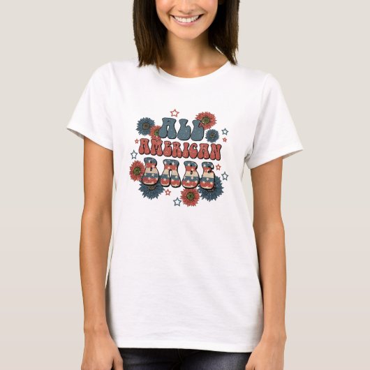 All American Babe T-shirt (Voorkant)