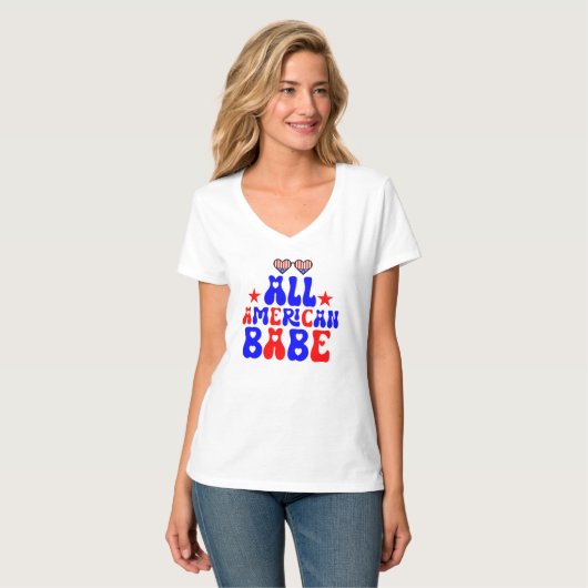 All American Babe T-shirt (Voorkant volledig)
