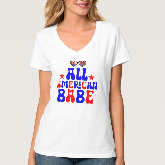 All American Babe T-shirt (Voorkant)
