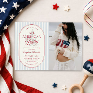 All American Baby 4 juli Baby Shower Foto Kaart