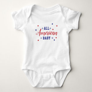 All American Baby 4th July Onafhankelijkheid Patri Romper