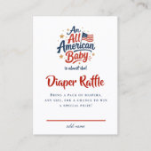 All American Baby Luier Raffle Kaart (Voorkant)