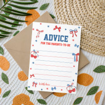 All American Baby Shower Advieskaart Strikken