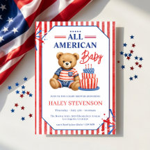 All American Baby Shower Patriottische Teddibeer J