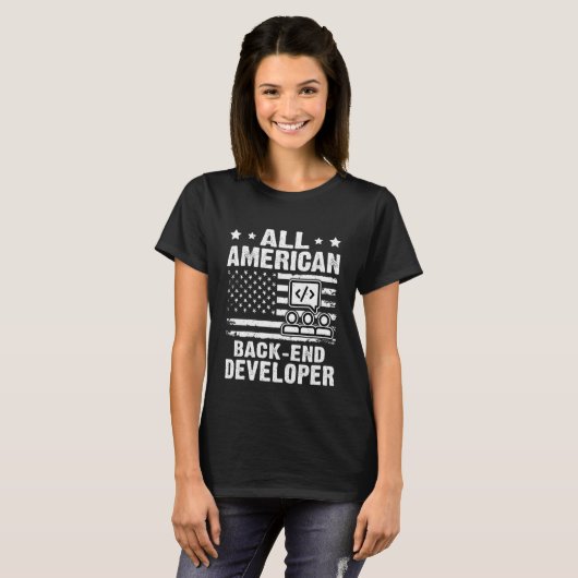 All American Back End Developer T-shirt (Voorkant volledig)
