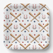 All American Baseball Feest Papieren Bordje (Voorkant)