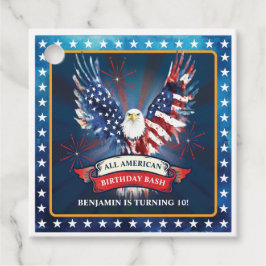 All American Birthday Party Bedankjes Labels
