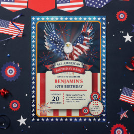 All American Birthday Party Kaart