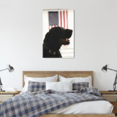 All-American Black Labrador Retriever Canvas Afdruk (Insitu (Slaapkamer))