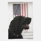All-American Black Labrador Retriever Theedoek (Verticaal)