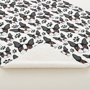 All American Boston Terrier Pet Puppy Dog Sherpa Deken