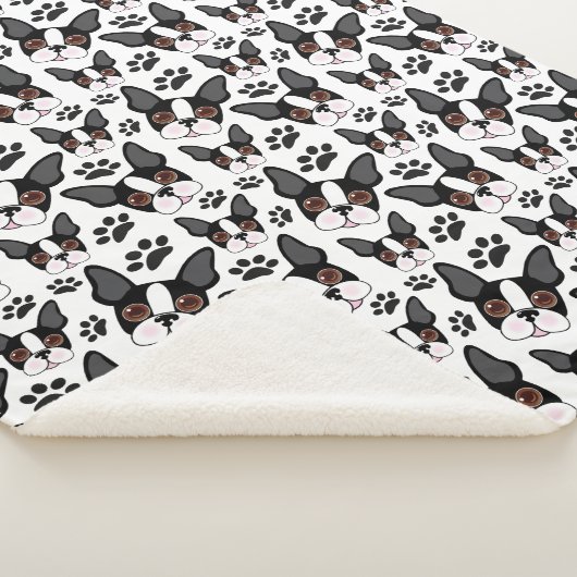 All American Boston Terrier Pet Puppy Dog Sherpa Deken (3/4)